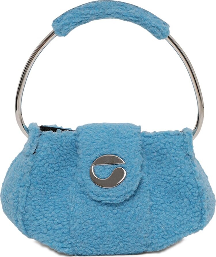 

Сумка Coperni Fleece Ring Pouch Turquoise, синий