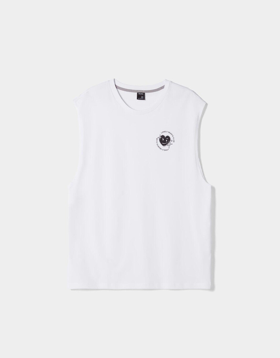 

Футболка Bershka Worker-style Fit Sleeveless, белый