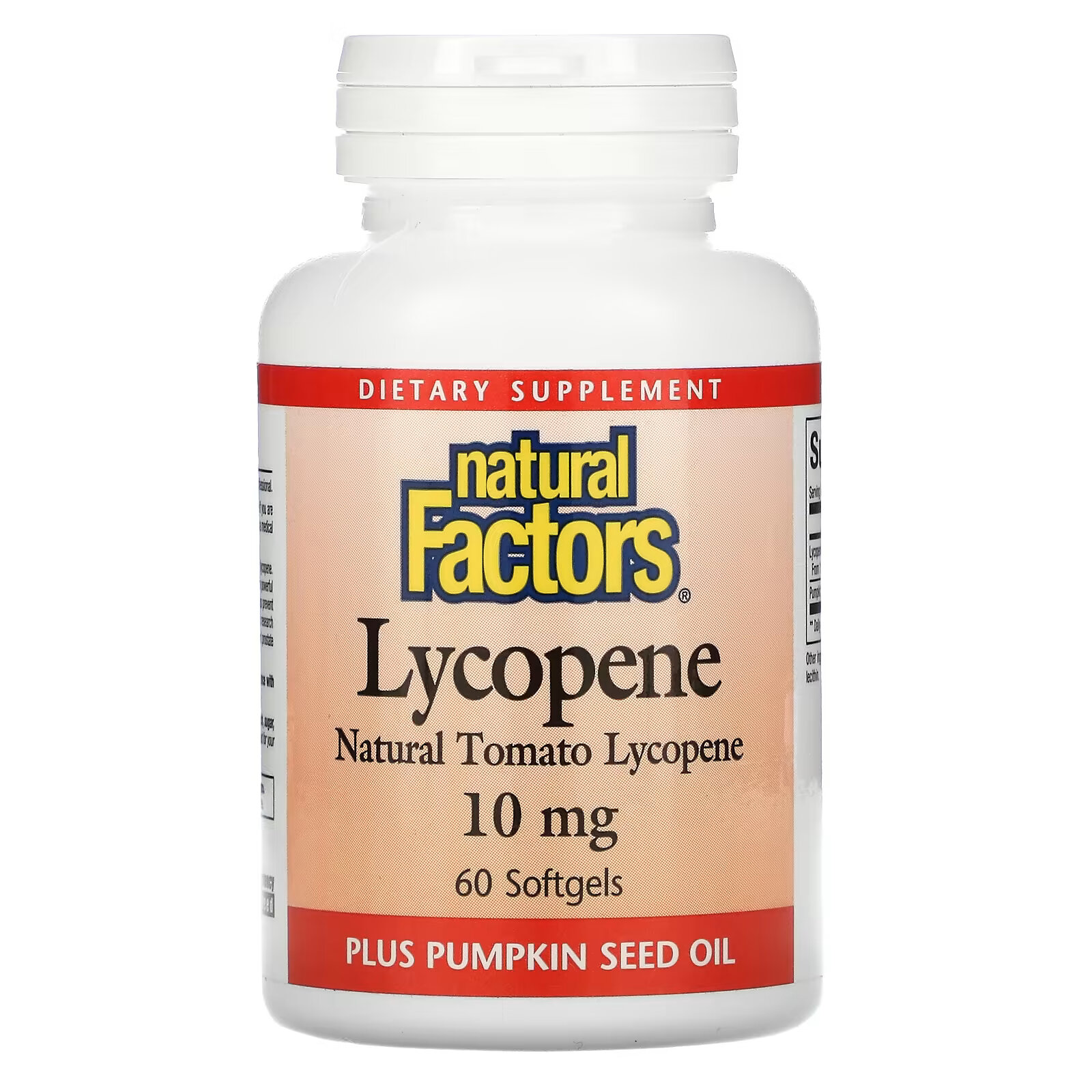 Natural Factors, ликопин, 10 мг, 60 капсул
