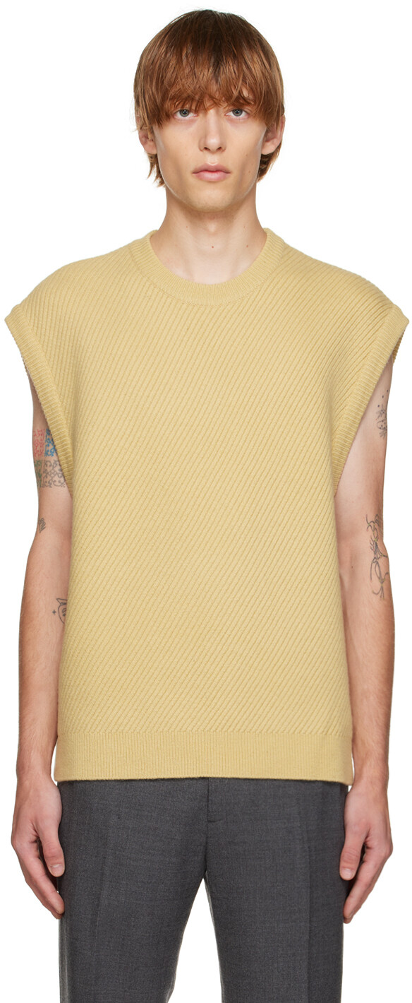 

Желтый минималистичный жилет Solid Homme