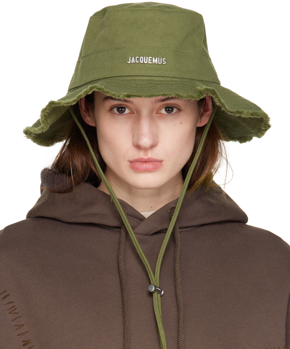 

Зеленая пляжная шляпа Le Raphia 'Le Bob Artichaut' Jacquemus
