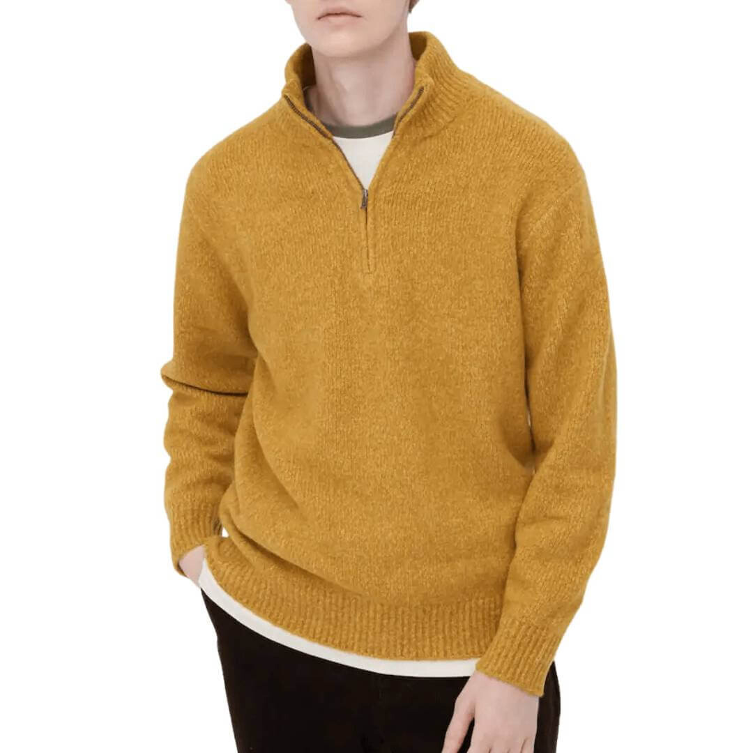 

Трикотажный джемпер Uniqlo Souffle Low Gauge, желтый