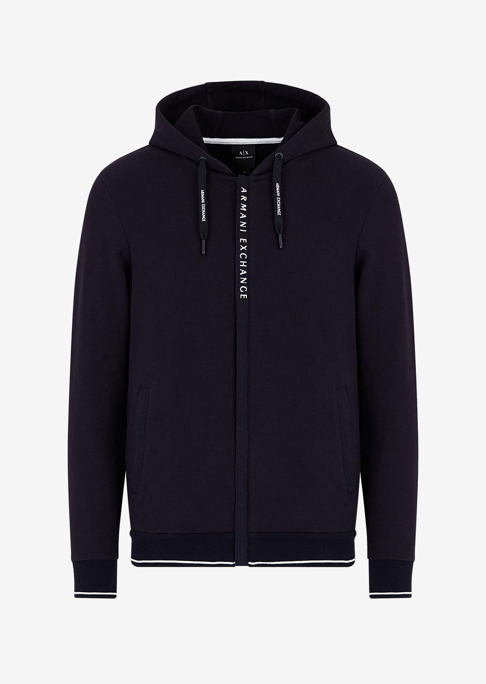 

Толстовка с капюшоном на молнии Armani Exchange, синий