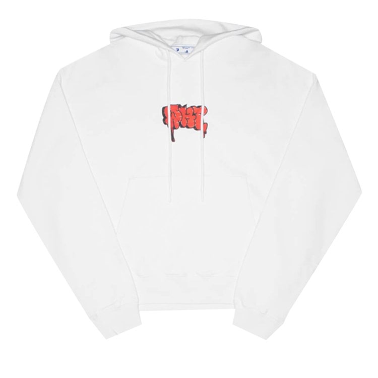 Худи Off-White White Graffiti Over Hoodie 'White/Red', белый - фото