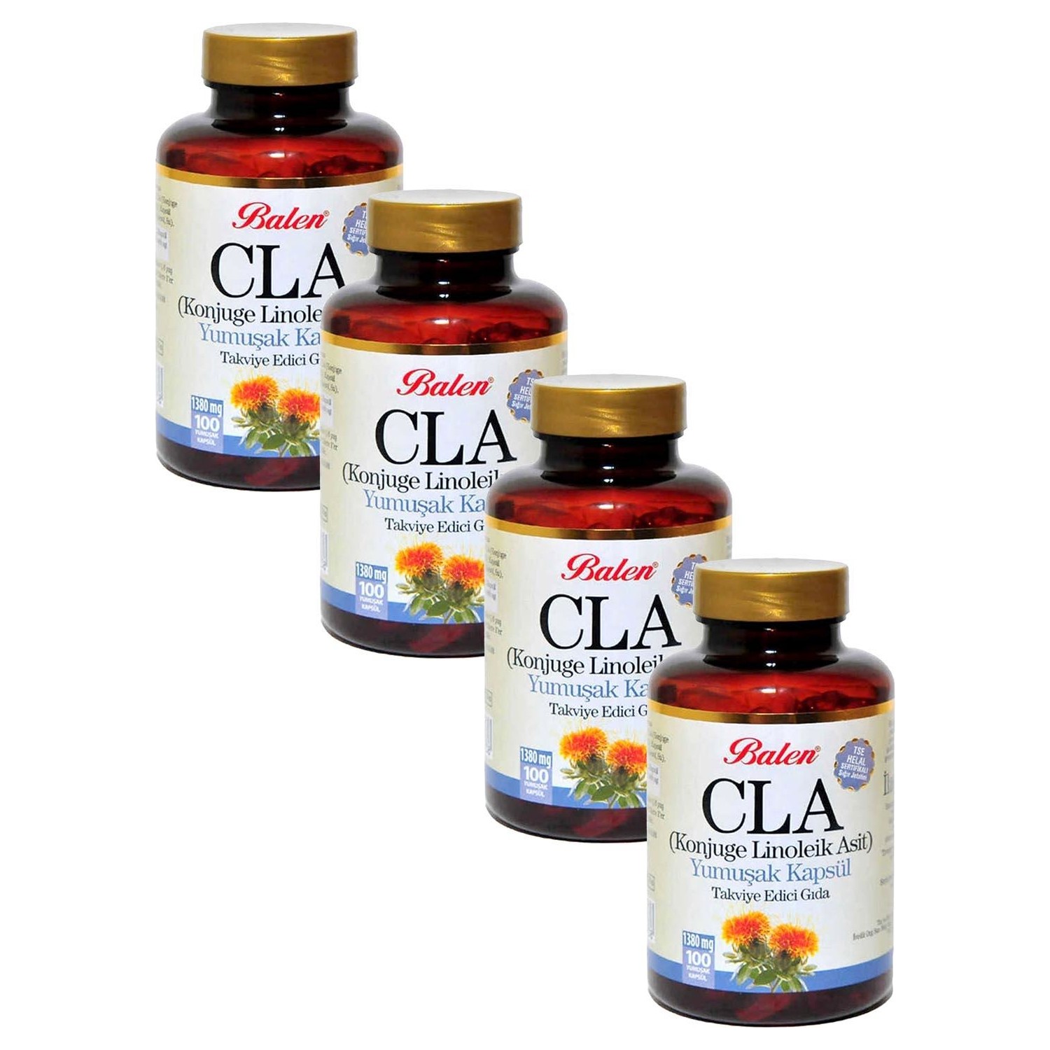 Пищевая добавка Balen CLA Сафлоровое масло 1380 мг, 100 капсул конъюгированная линолевая кислота cla muscletech 90 капсул
