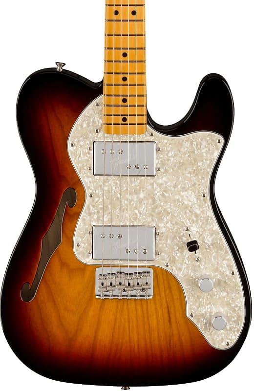 цена Fender American Vintage II 1972 Telecaster Thinline MP 3-Color Sunburst с футляром Fender American II Telecaster Thinline MP w/case