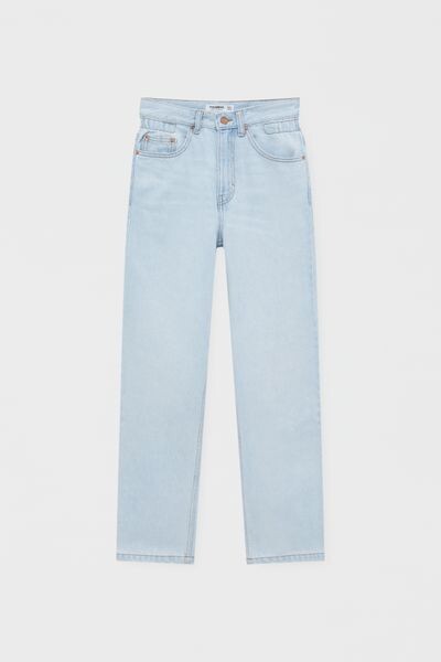 

Джинсы прямого кроя с завышенной талией и резинкой на талии PULL&BEAR
