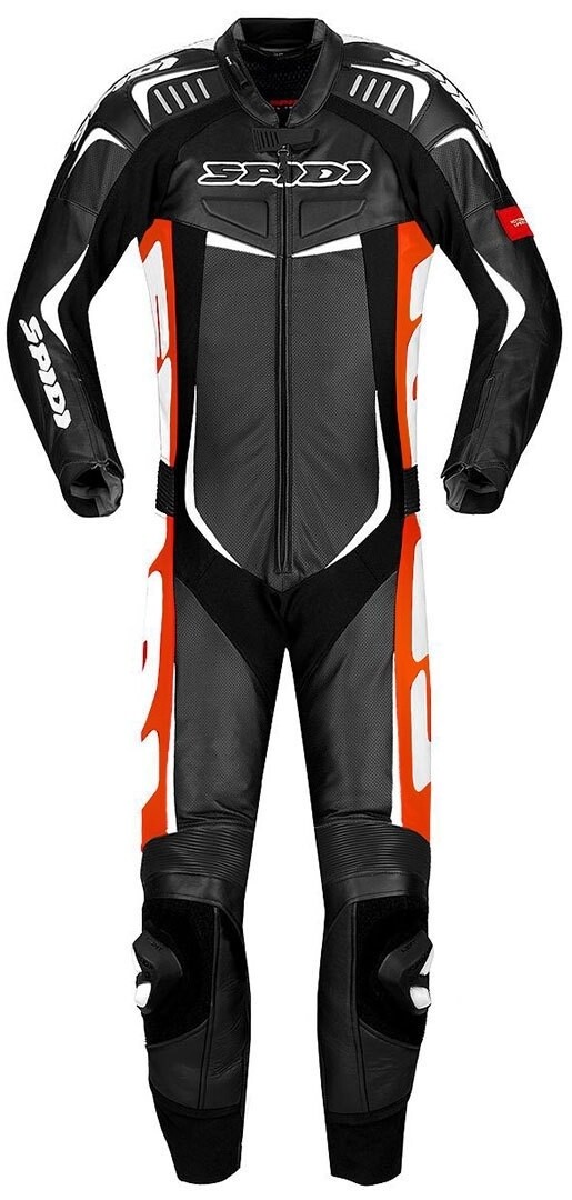 

Spidi Track Wind Pro Один кусок мотоцикл кожаном костюме, черный/белый/красный
