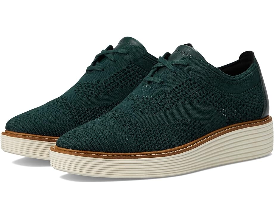 

Оксфорды Cole Haan Original Grand Platform Stitchlite Oxford, цвет Scarab Knit/Ivory