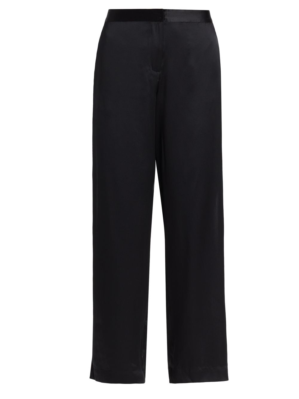 Широкие кружевные и шелковые брюки Kiki de Montparnasse, черный