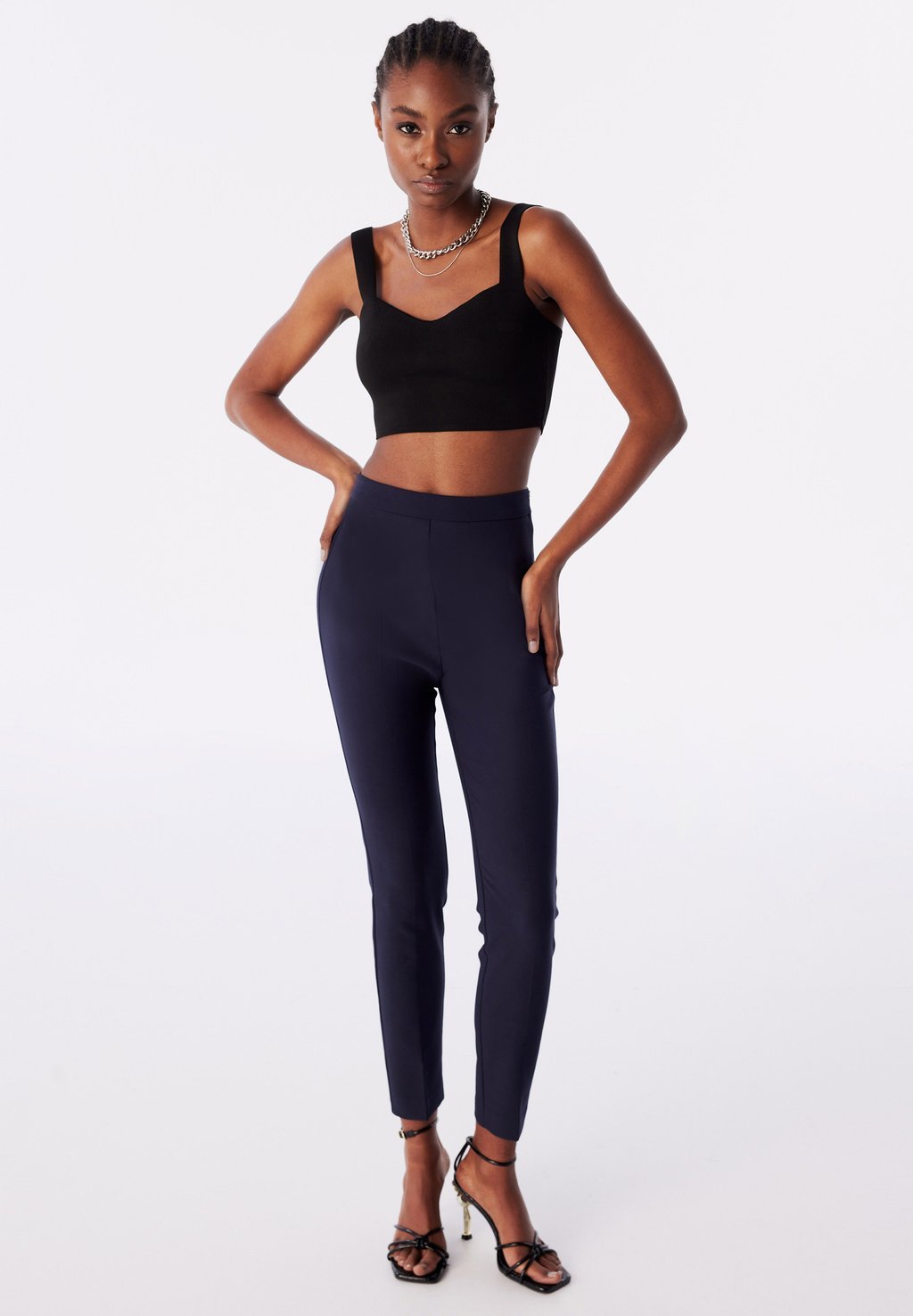 

Леггинсы SKINNY FIT HIGH WAIST Twist, темно-синий