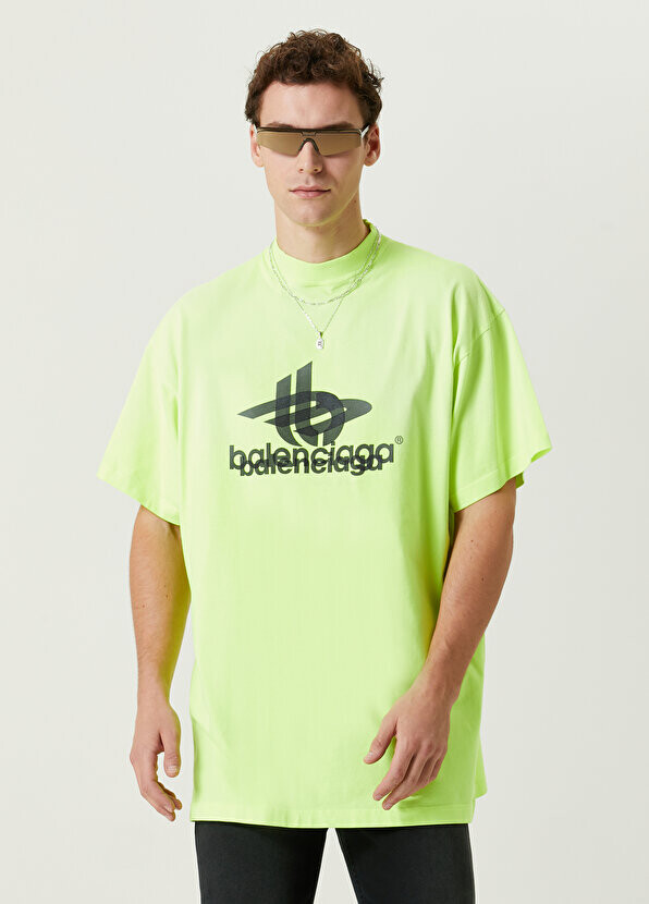 

Желтая футболка с логотипом Balenciaga, Желтый