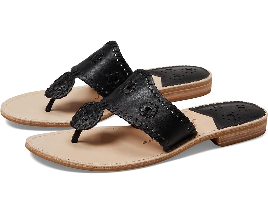 

Сандалии Jack Rogers Jacks Flat Sandal Wide, цвет Black/Black