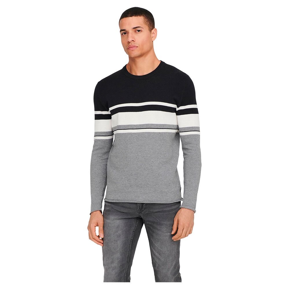 

Свитер Only & Sons Niguel Reg 12 Crew Neck, серый