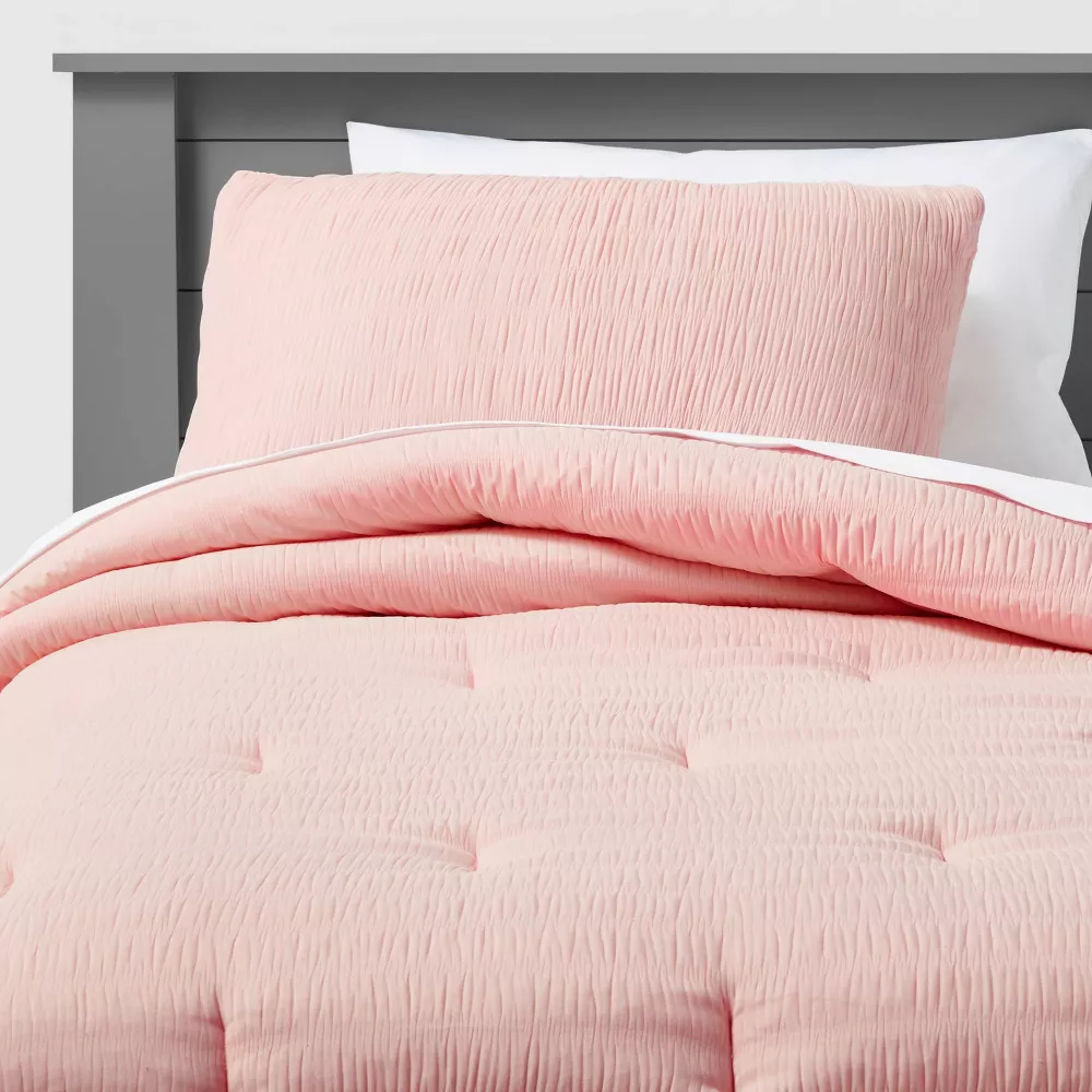 

Детский комплект одеял Twin Seersucker, цвет мятный - Pillowfort, цвет Pink