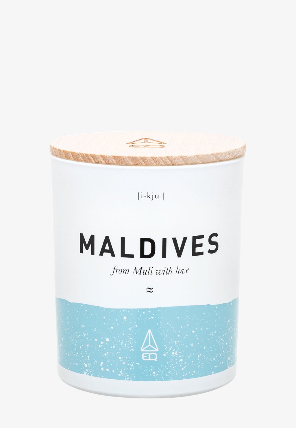 Ароматическая свеча Bougie Parfumee Candle Maldives EQ, белый ароматическая свеча payot bougie harmonisante 1 шт