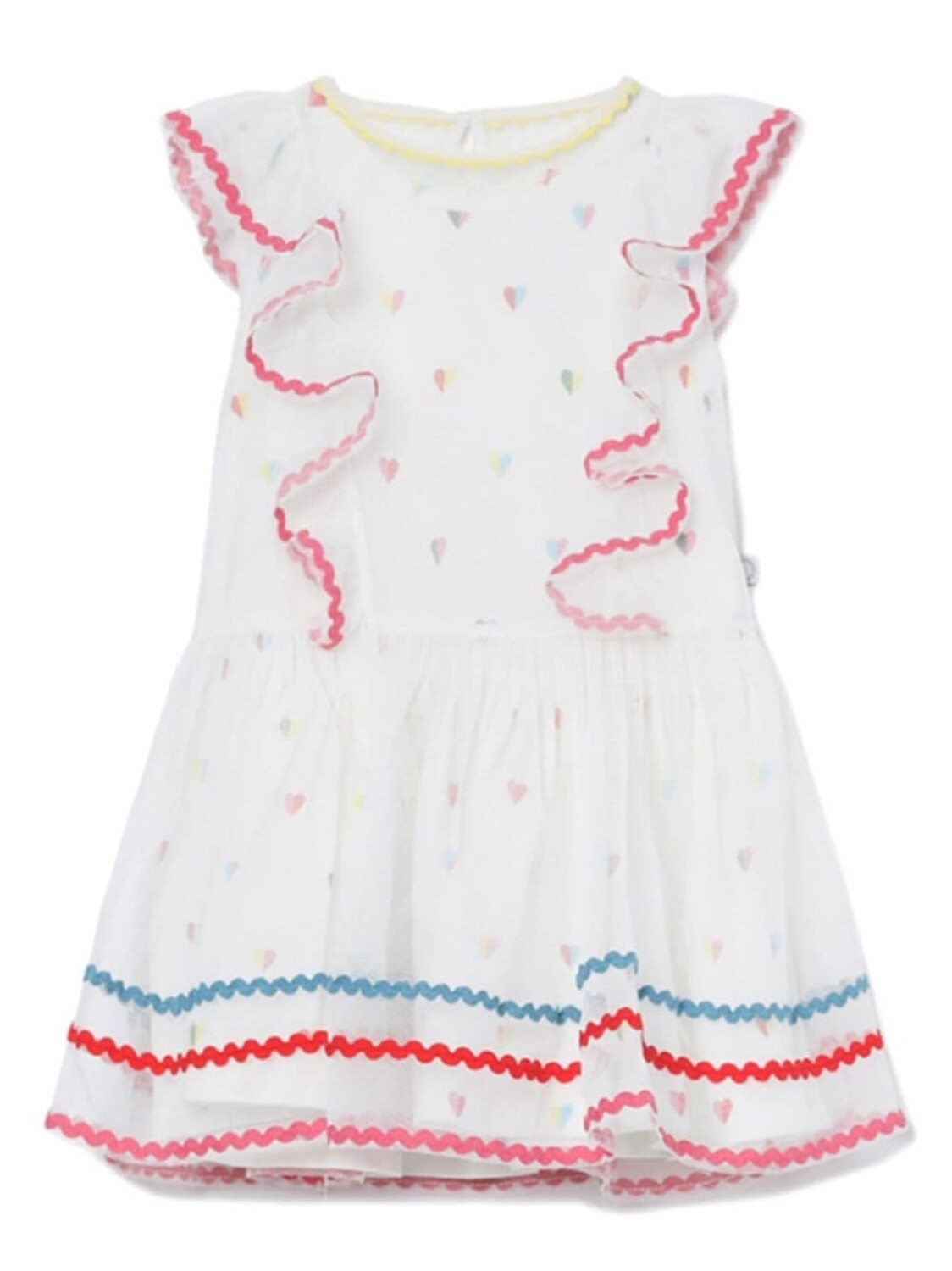 

Платье с оборками и принтом Stella McCartney Kids, белый