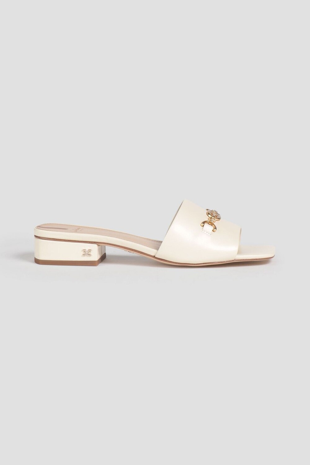 

Украшенные кожаные мюли SAM EDELMAN, слоновая кость