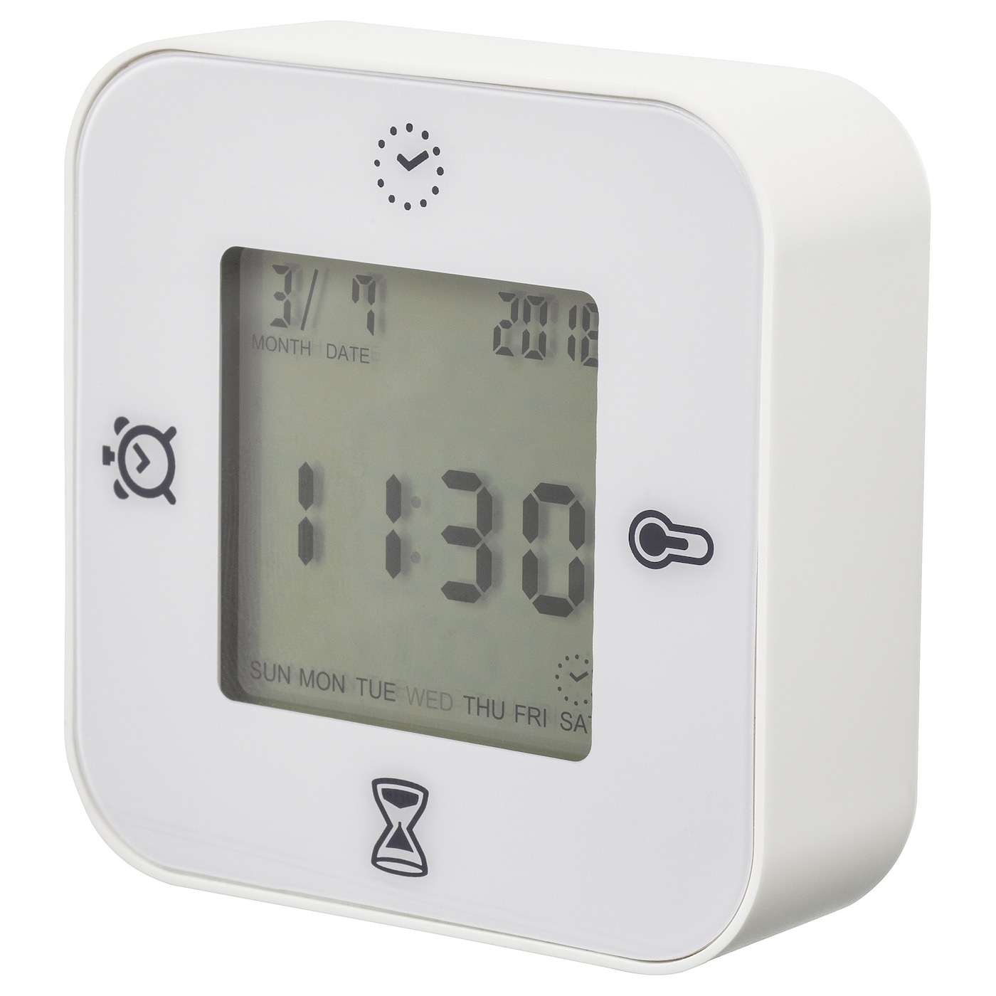 KLOCKIS КЛОККИС Часы/термометр/будильник/таймер, белый IKEA часы термометр будильник таймер lottorp ikea