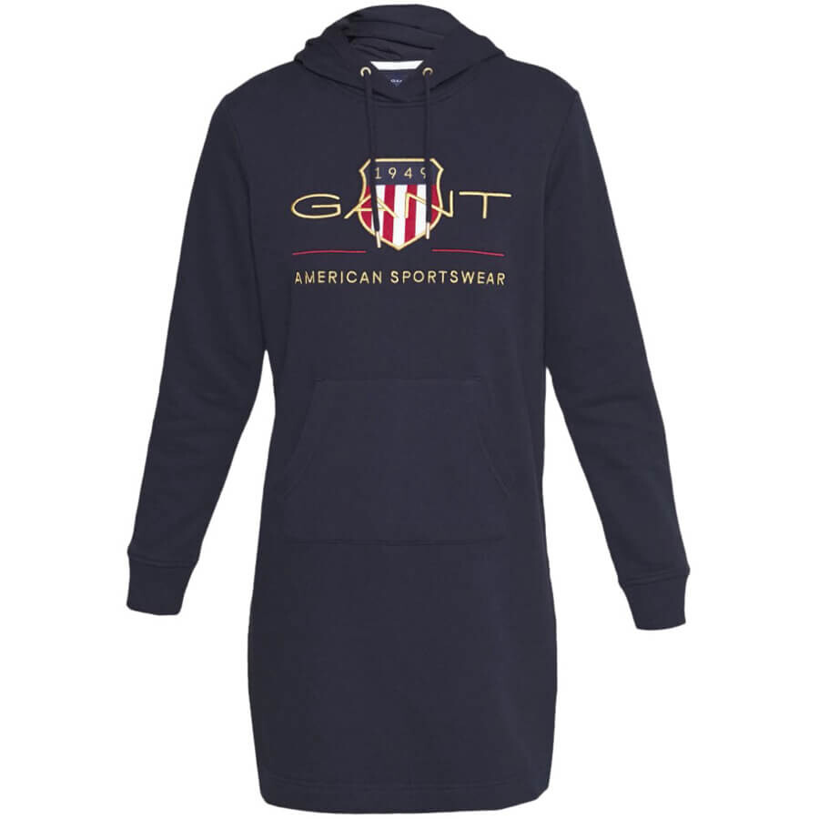 

Платье Gant Archive Shield Hoodie Dress, темно-синий