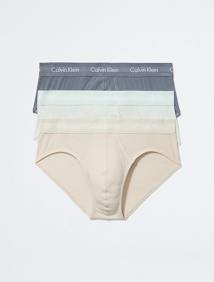 

Комплект из 3 хлопковых эластичных трусов Calvin Klein, серый