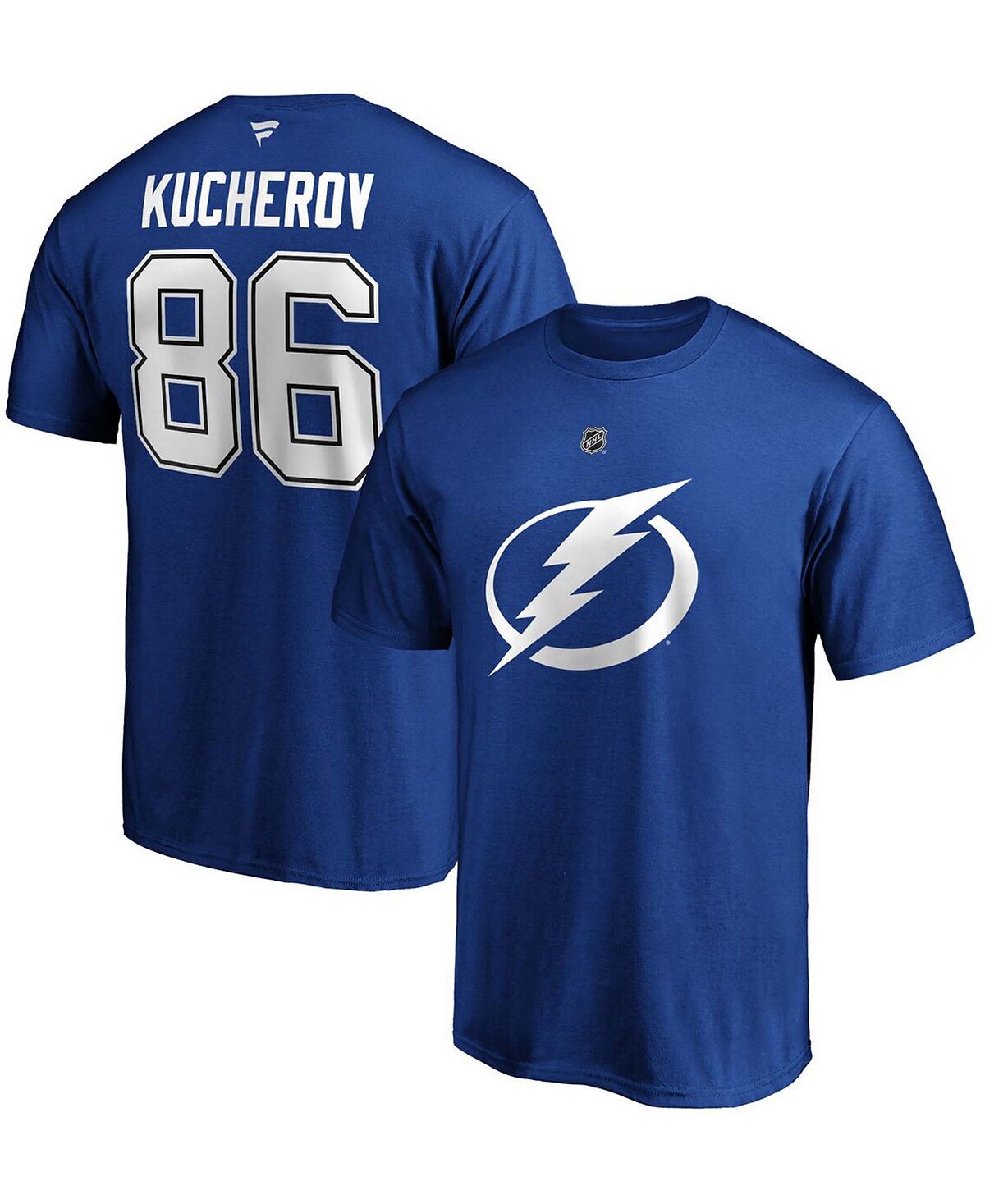 

Мужская футболка nikita kucherov blue tampa bay lightning team authentic с именем и номером стека Fanatics, синий