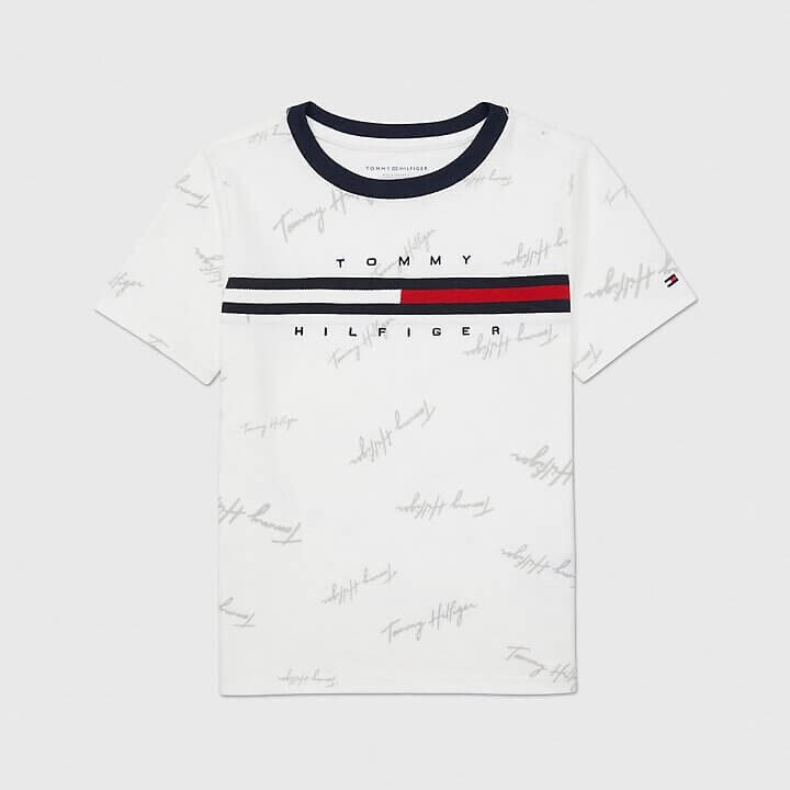 

Футболка Tommy Hilfiger Kids' Signature Flag, белый