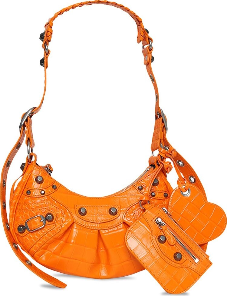 

Сумка Balenciaga Le Cagole Shoulder Bag XS Pop Orange, оранжевый