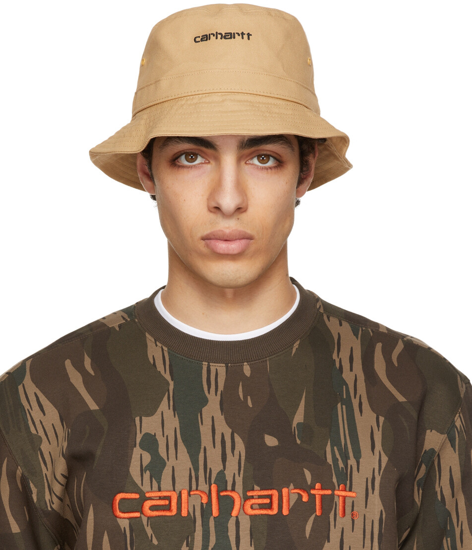 

Бежевая панама с надписью Carhartt Work In Progress