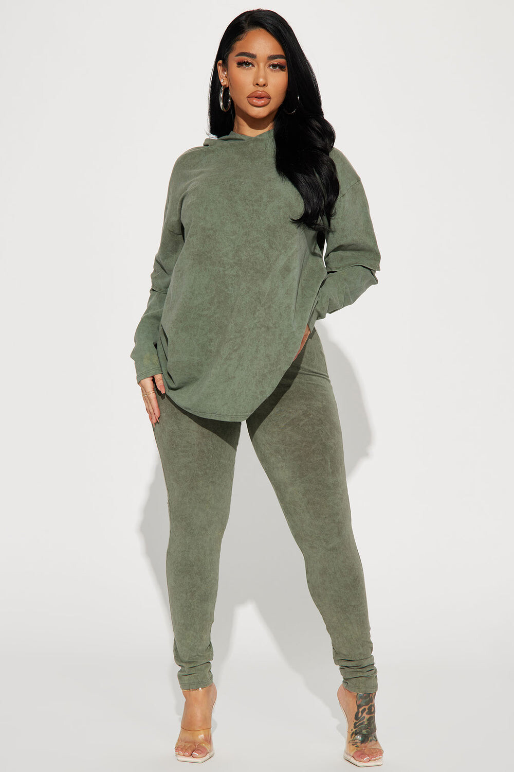 

Леггинсы Fashion Nova TP16237, оливковый