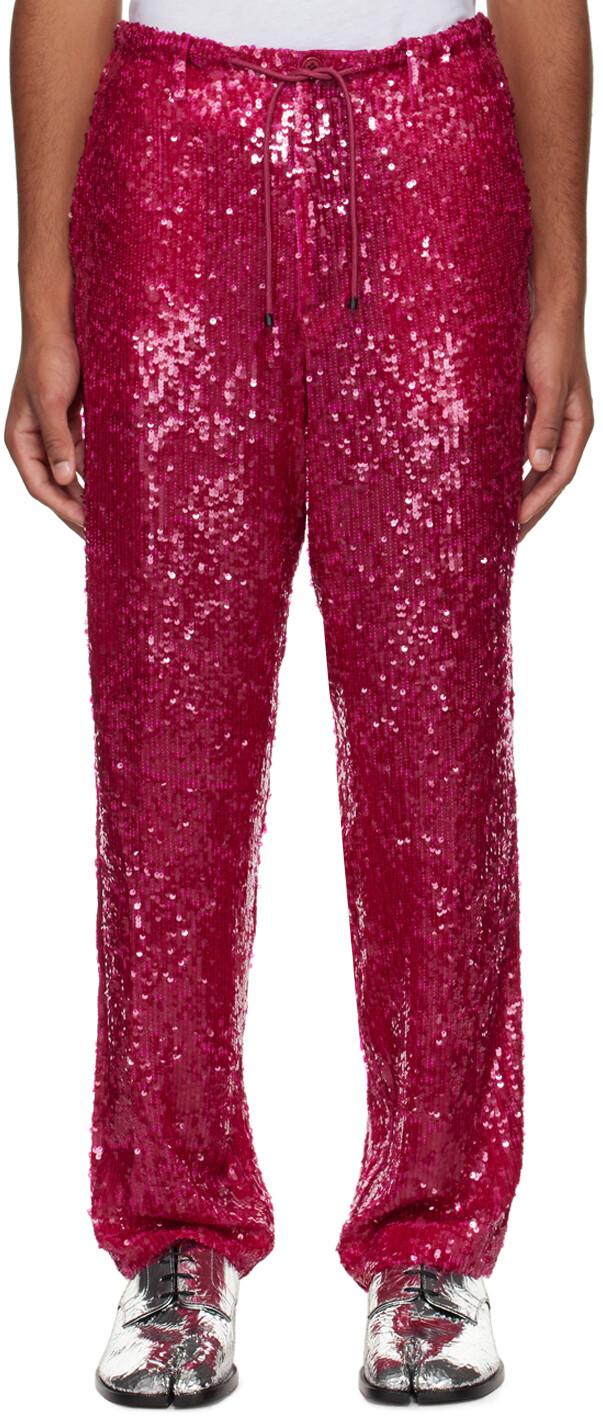 

Розовые длинные брюки пенни Dries Van Noten