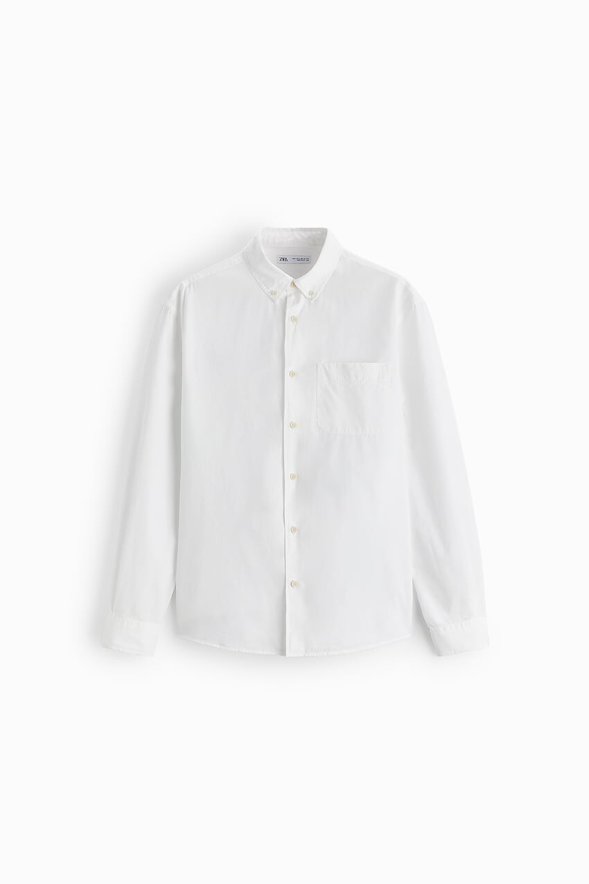 

Рубашка Zara poplin, белый