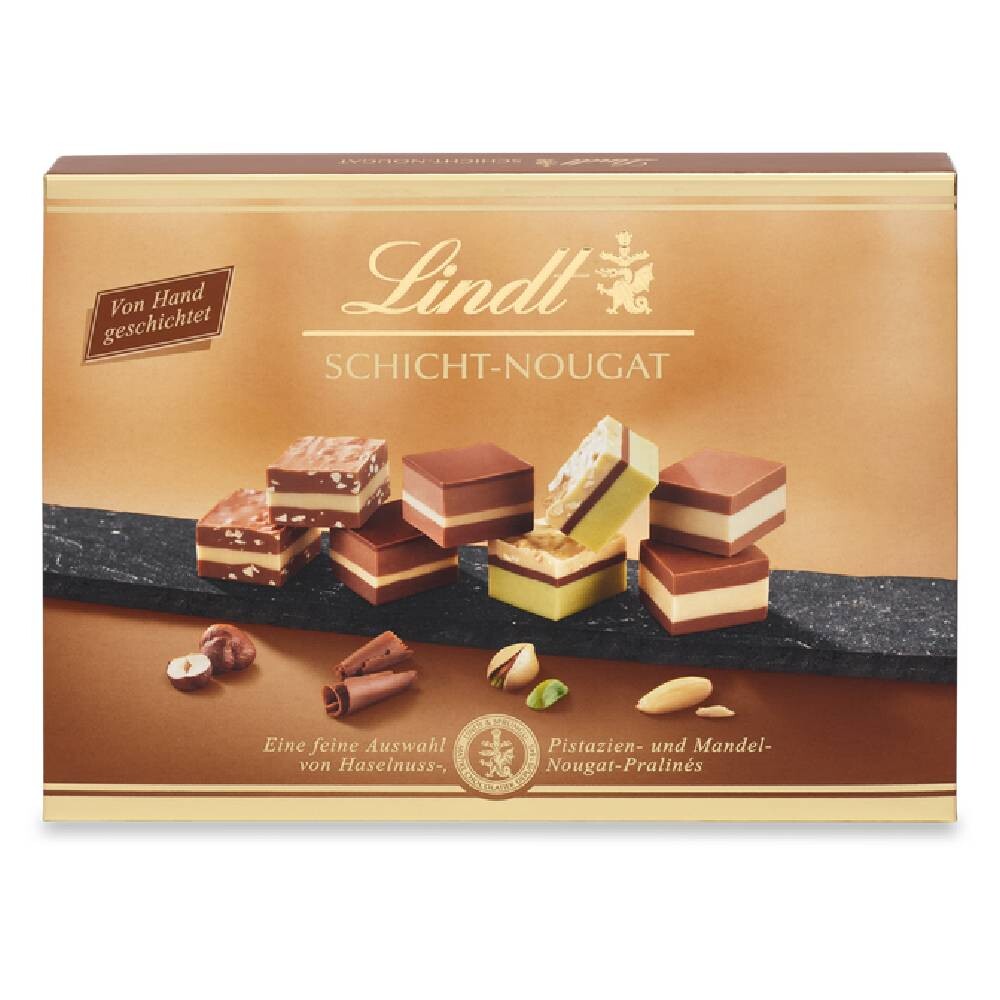 

Конфеты Lindt Pralinés Schicht, слоеное пралине из нуги, 125г