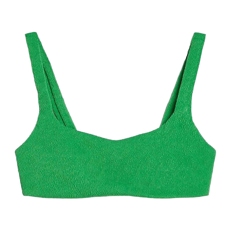

Лиф Bershka Bikini Textured, зеленый