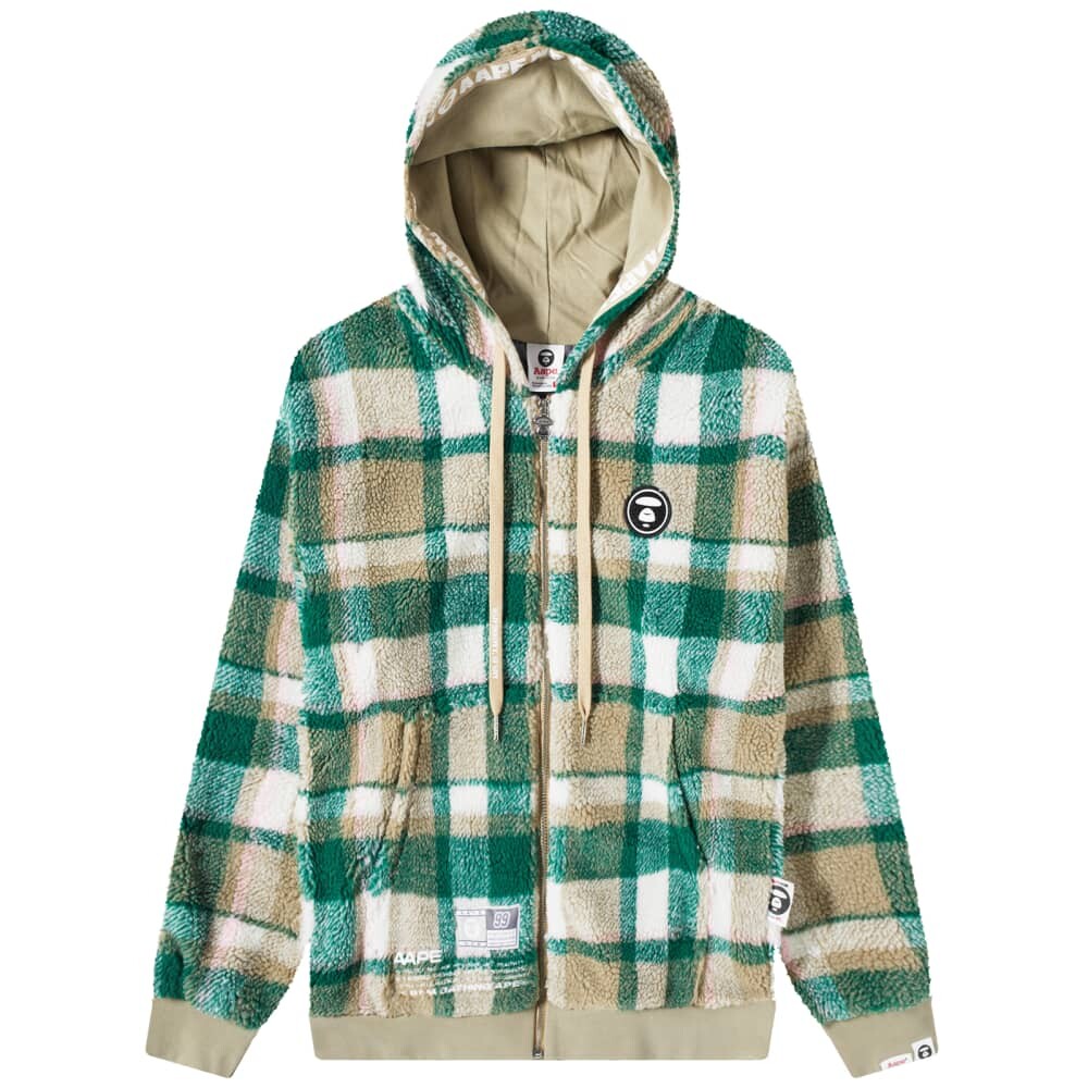 

Толстовка AAPE Fancy Check Zip Hoody, Серый