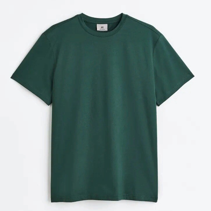 

Футболка поло H&M Regular Fit Pima Cotton, темно-зеленый