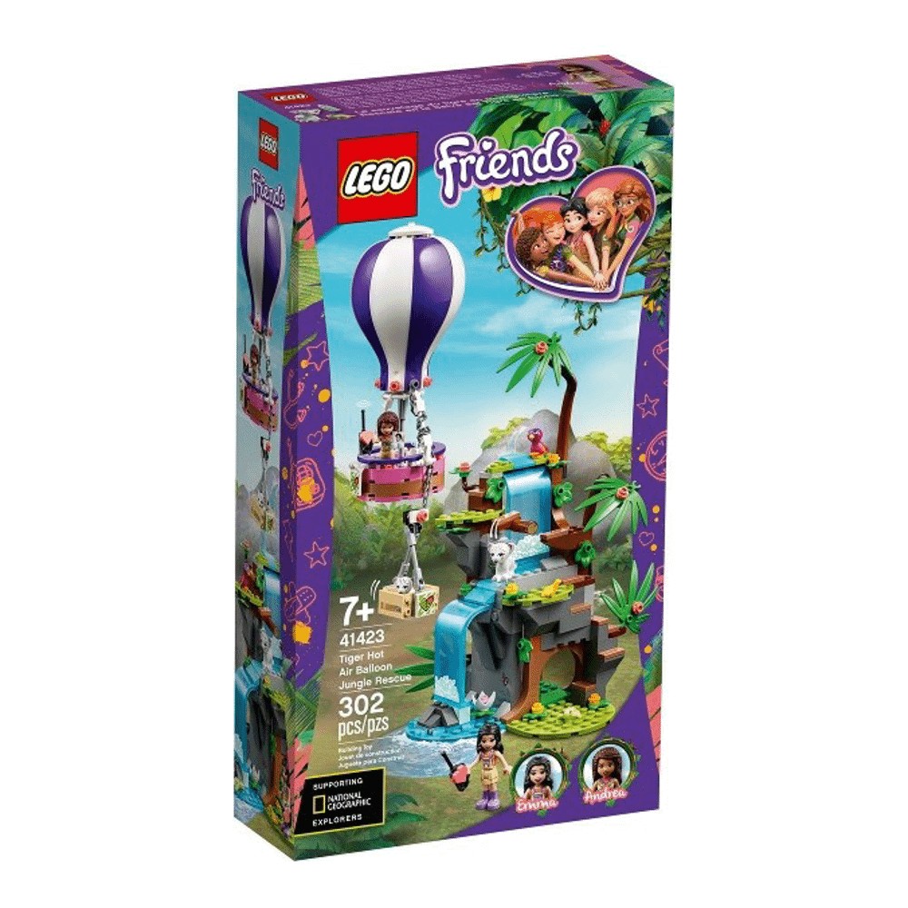 Конструктор LEGO Friends 41423 Джунгли: спасение тигра на воздушном шаре - фото