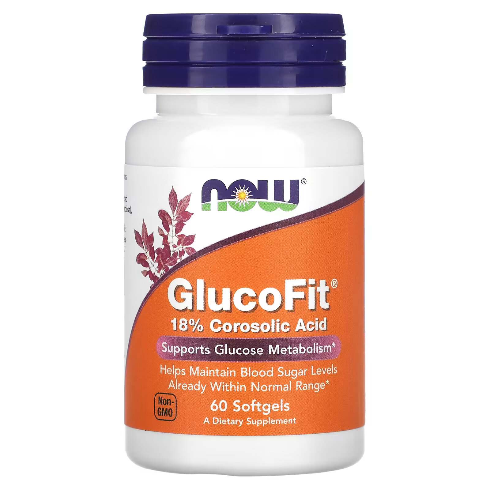 NOW Foods, GlucoFit, 60 мягких желатиновых капсул - фото