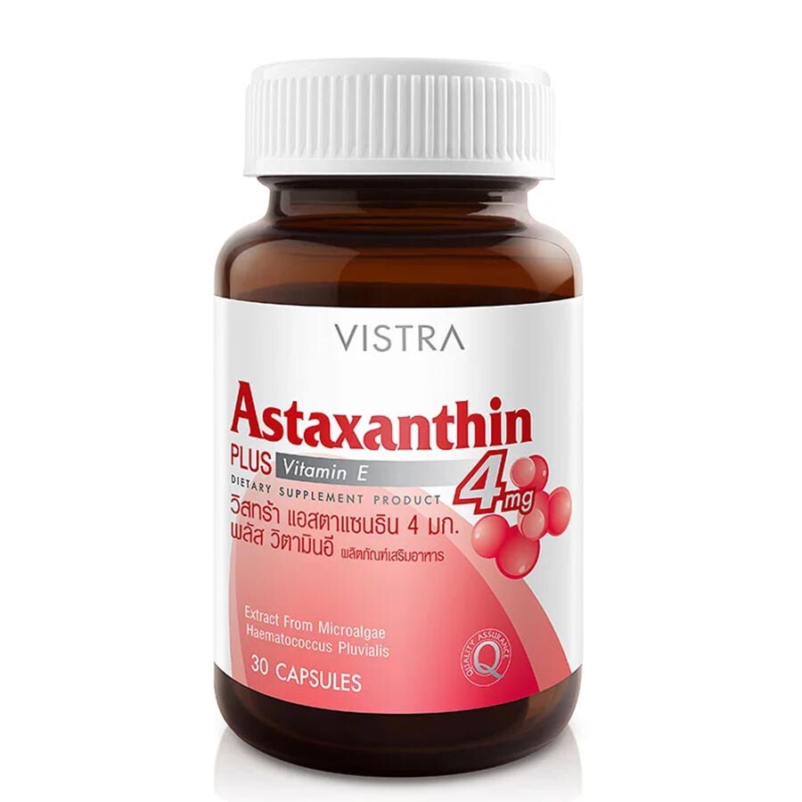 

Пищевая добавка Vistra Astaxanthin 4 mg Plus Vitamin E, 30 таблеток