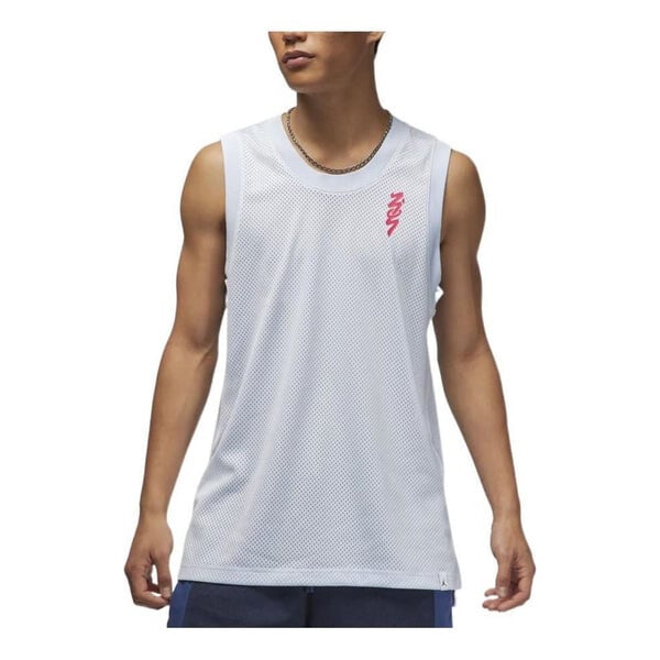 

Майка Jordan Pattern Printing Mesh Round Neck Sports Vest White, Белый