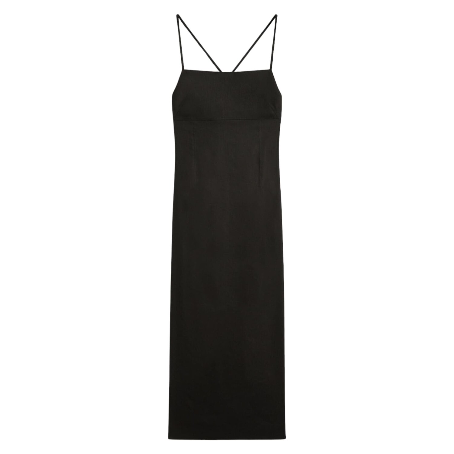 

Платье Massimo Dutti Midi With Straps At The Back, черный