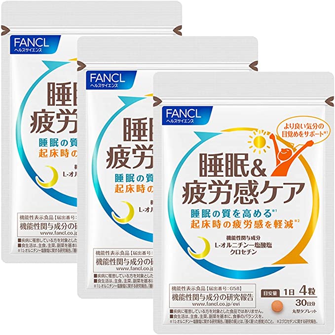 Набор пищевых добавок FANCL Sleep & Fatigue Care, 3 упаковки по 120 таблеток