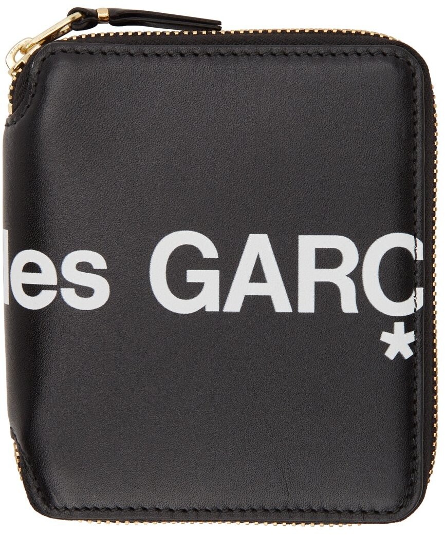 

Черный кошелек на молнии с огромным логотипом Comme des Garçons Wallets