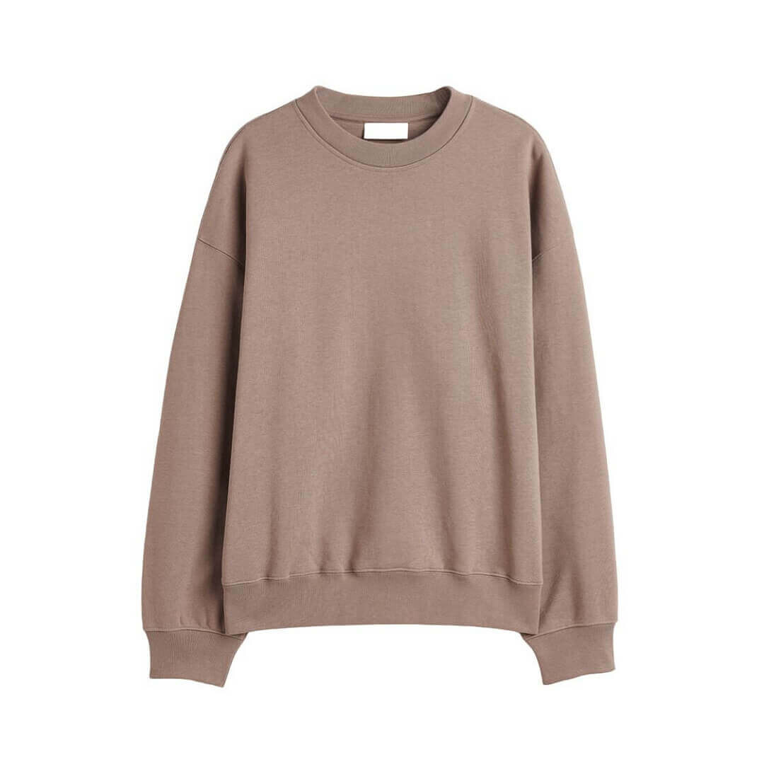 

Свитшот H&M Oversized Fit Cotton, бежевый