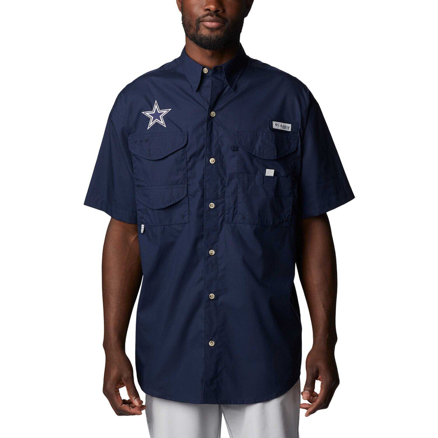 

Мужская рубашка на пуговицах Columbia Navy Dallas Cowboys Big & Tall Bonehead Team