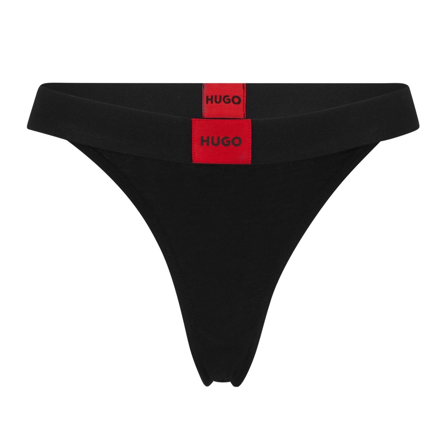 

Трусы-стринги Hugo Stretch-cotton With Red Logo Label, черный