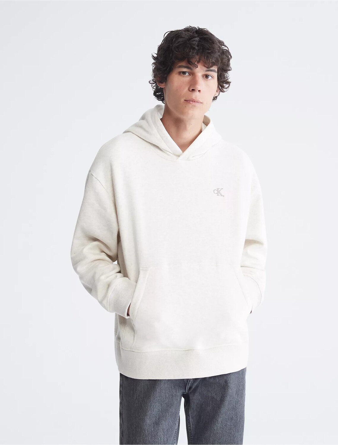 

Толстовка Calvin Klein Relaxed Fit Archive Logo Fleece, светло-бежевый