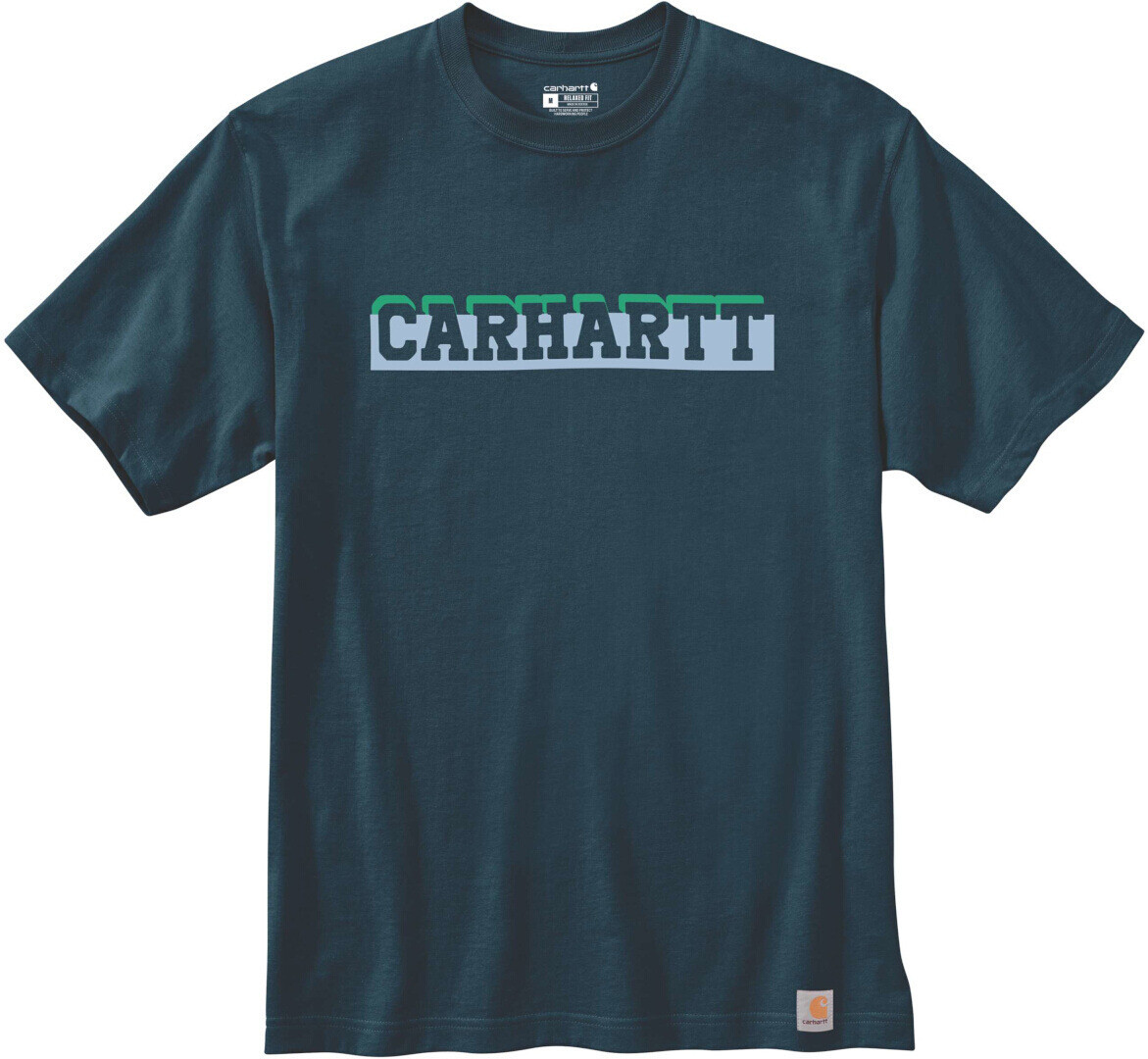 

Футболка Carhartt Relaxed Fit Heavyweight Logo Graphic, темно-синий