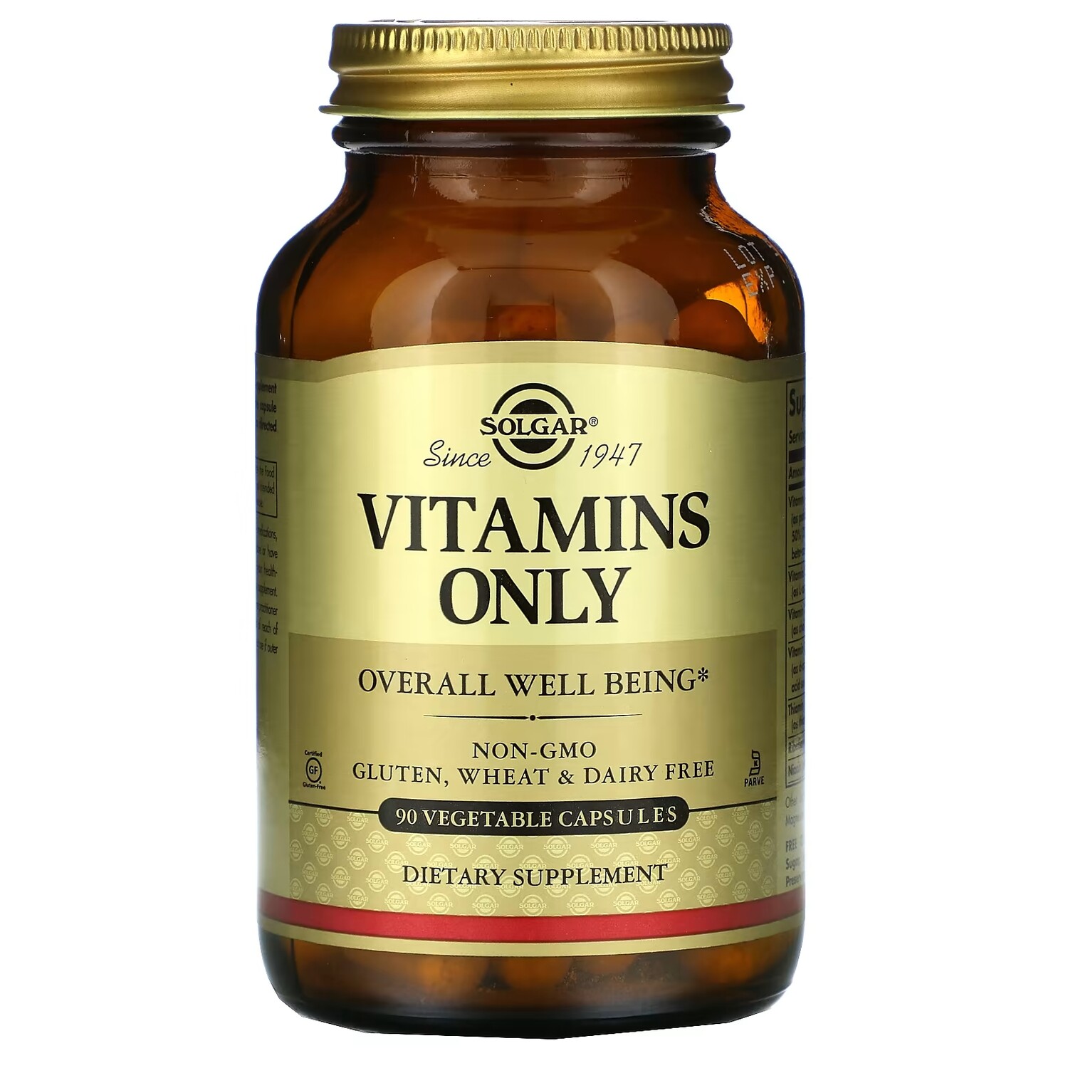 

Solgar Vitamins Only витамины, 90 вегетарианских капсул