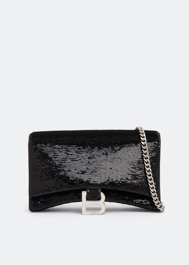 

Кошелек BALENCIAGA Hourglass chain wallet, черный